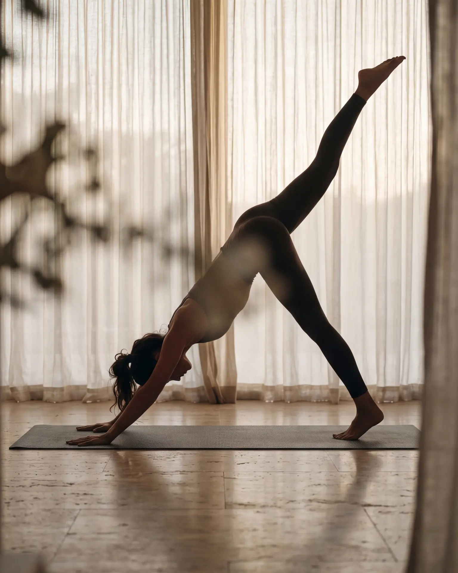 Morning yoga ritual