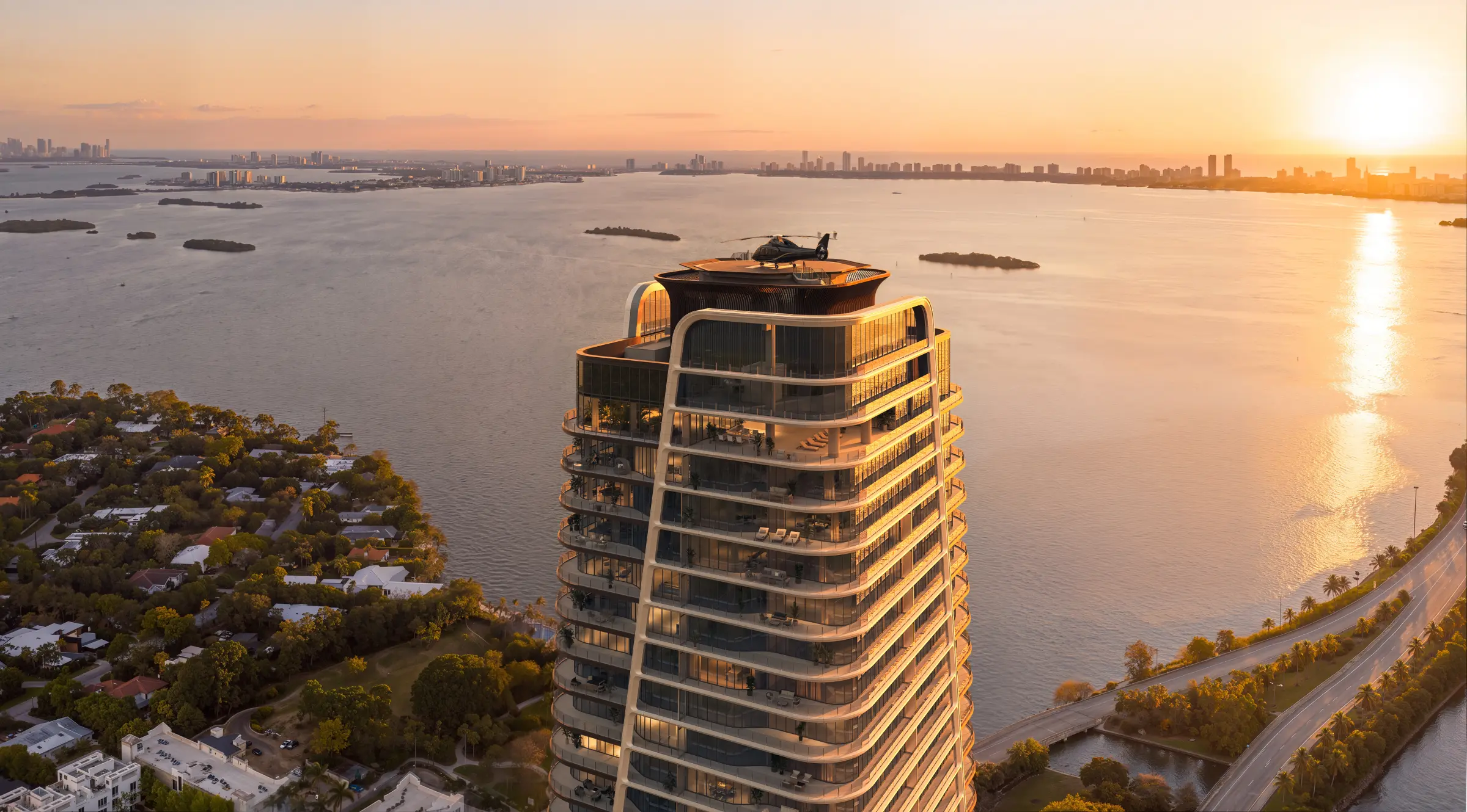 Anantara Residences Miami at sunset